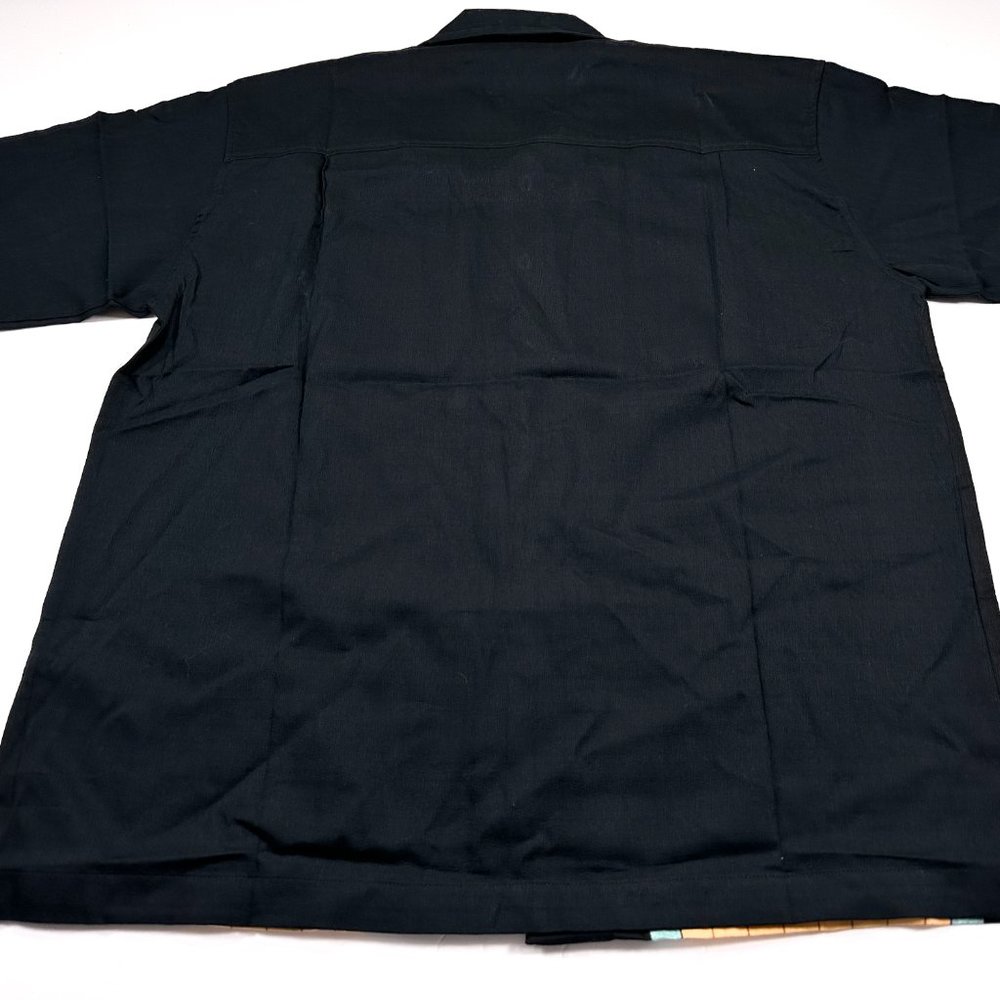 David Carey Originals XL Black Bowling Alley Pins Strike Short Sleeve Shirt NEW - Picture 4 of 4